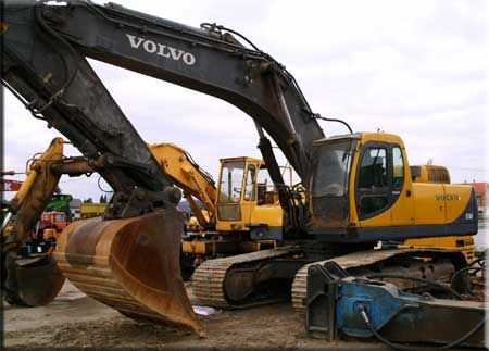 excavator dengan track Volvo EC 360