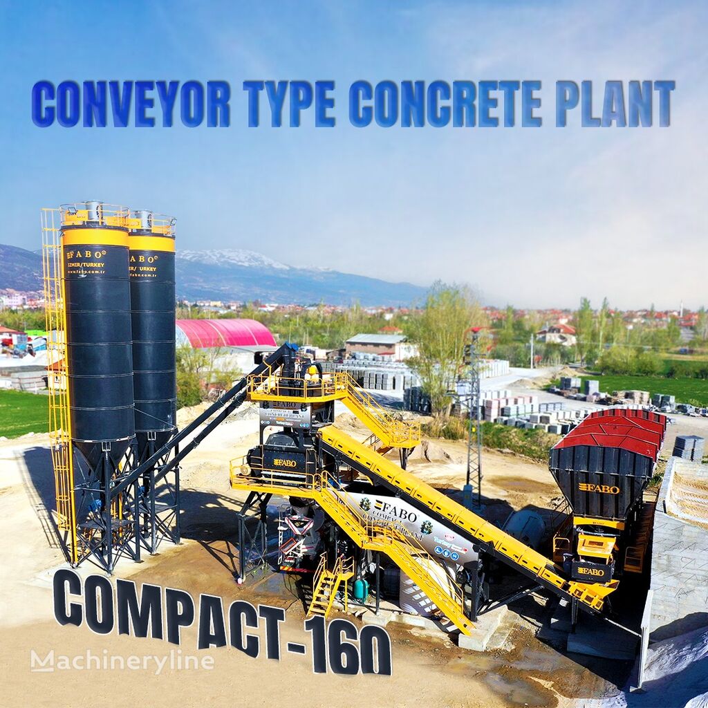 pabrik beton FABO  COMPACT-160 CONCRETE PLANT | CONVEYOR TYPE | Ready in Stock baru
