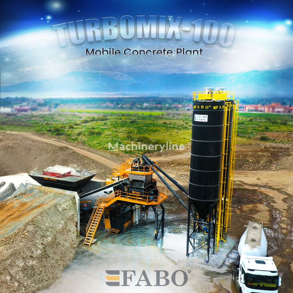 pabrik beton FABO TURBOMIX-100 Mobile Concrete Batching Plant baru