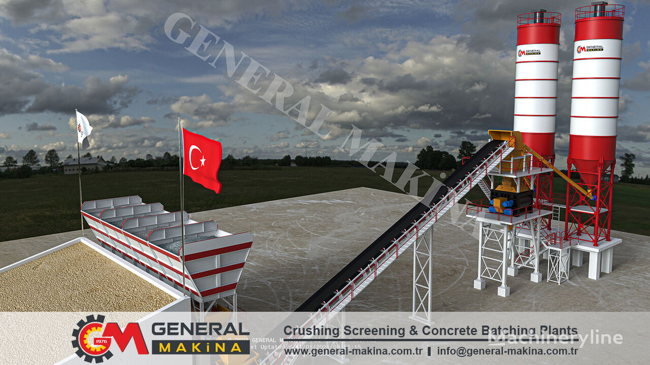 pabrik beton General Makina Royal 150 High Capacity Concrete Batching Plant baru