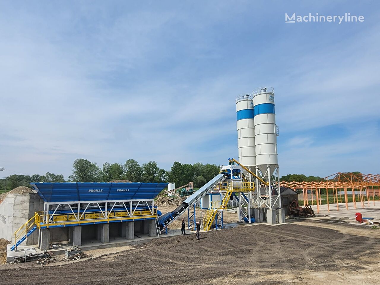 pabrik beton Promax Compact Concrete Batching Plant C100-TWN-LINE (100m3/h)