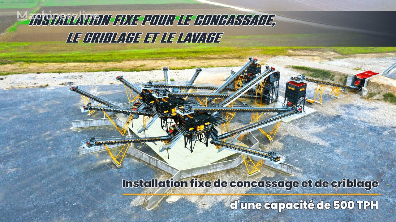 perlengkapan peremukan FABO 500 TPH INSTALLATION DE CONCASSAGE ET DE CRIBLAGE FIXE baru