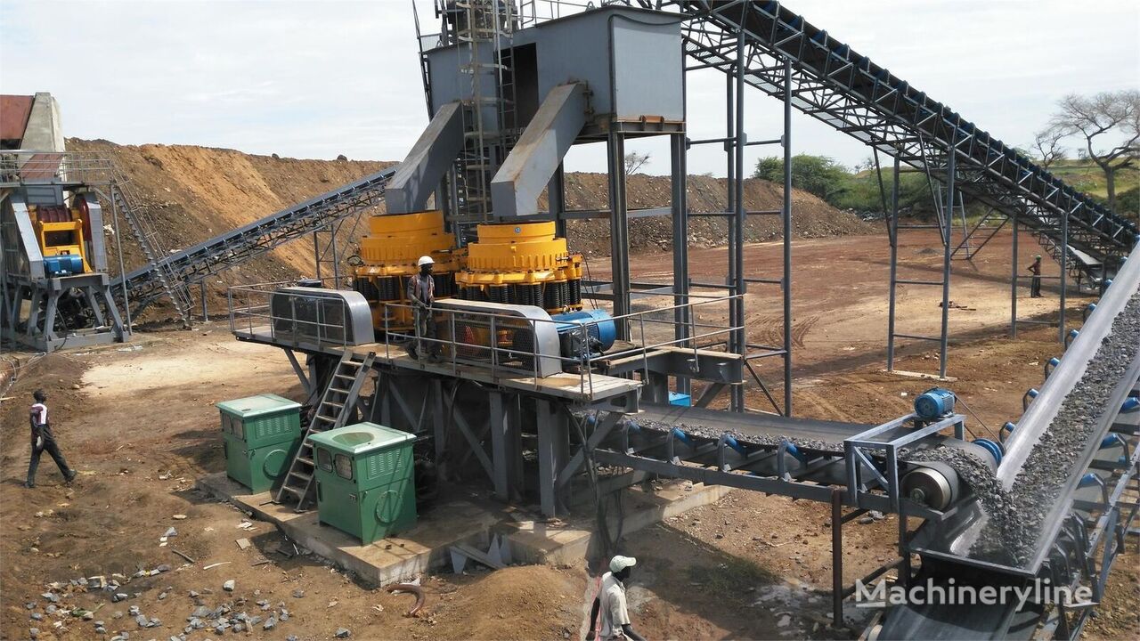 perlengkapan peremukan Kinglink 250-300 TPH Stationary Basalt Stone Crushing Plant baru